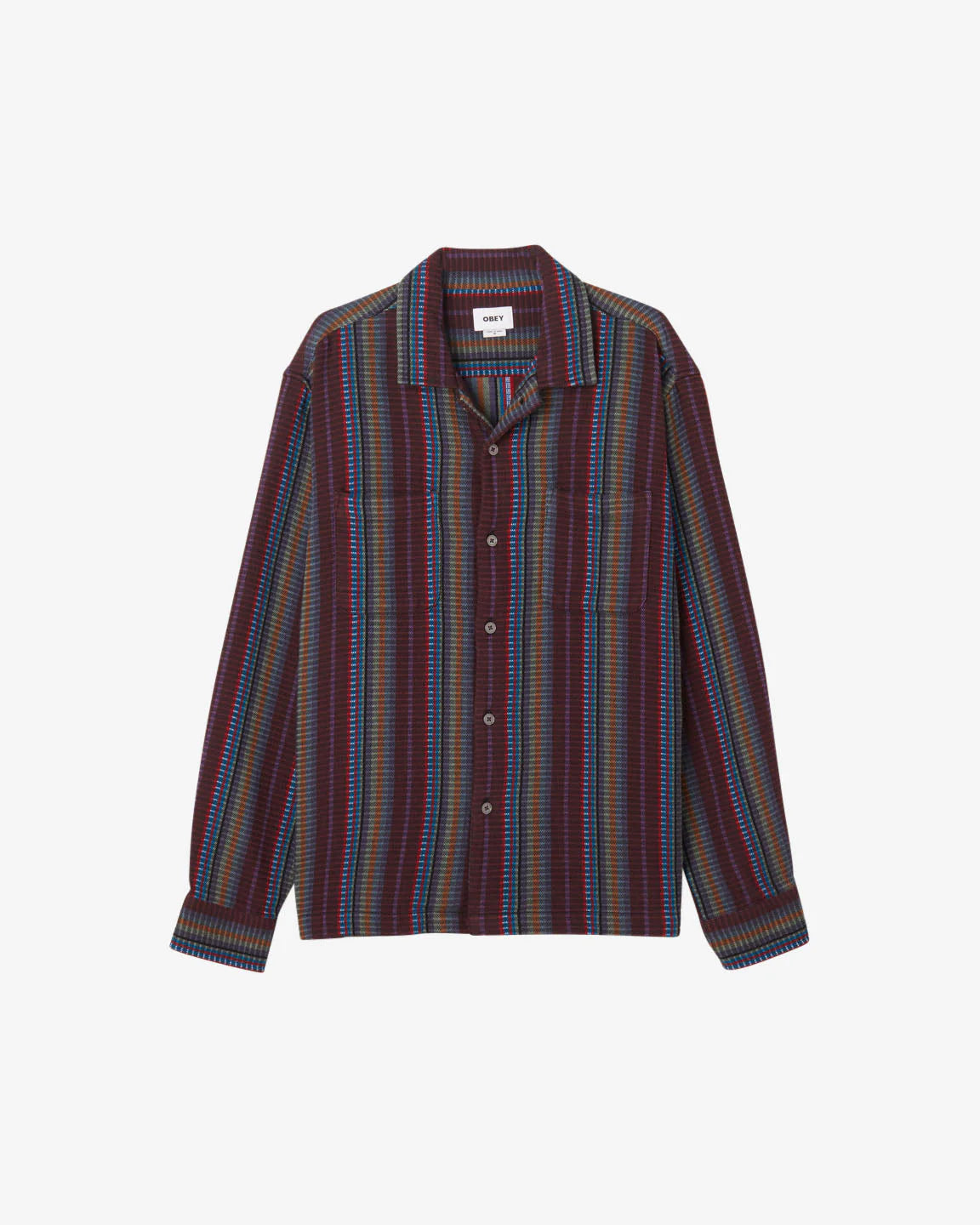 OBEY Wanderer L/S Shirt - Sepia Multi