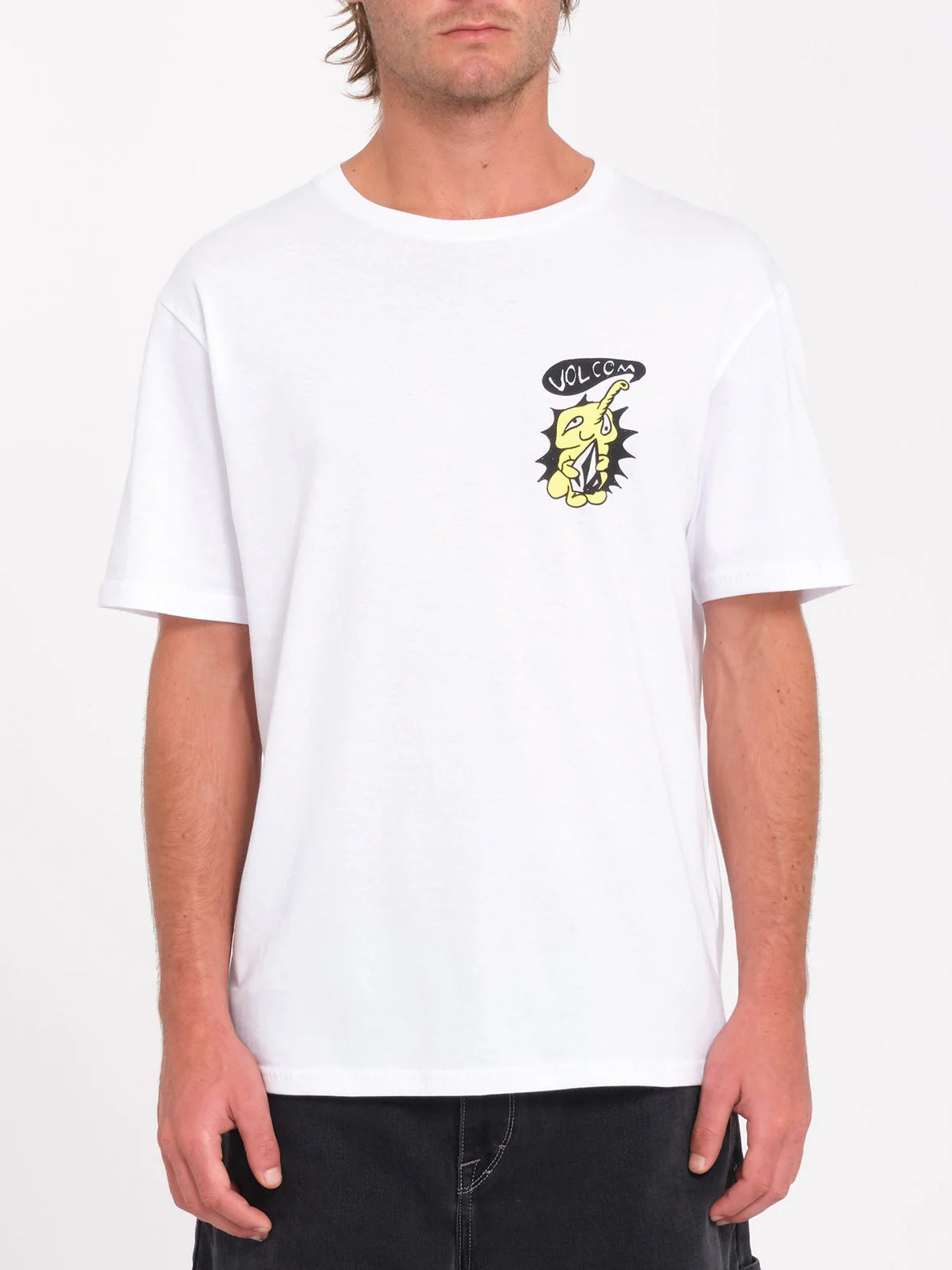 VOLCOM SANTI STONED SS TEE  - White