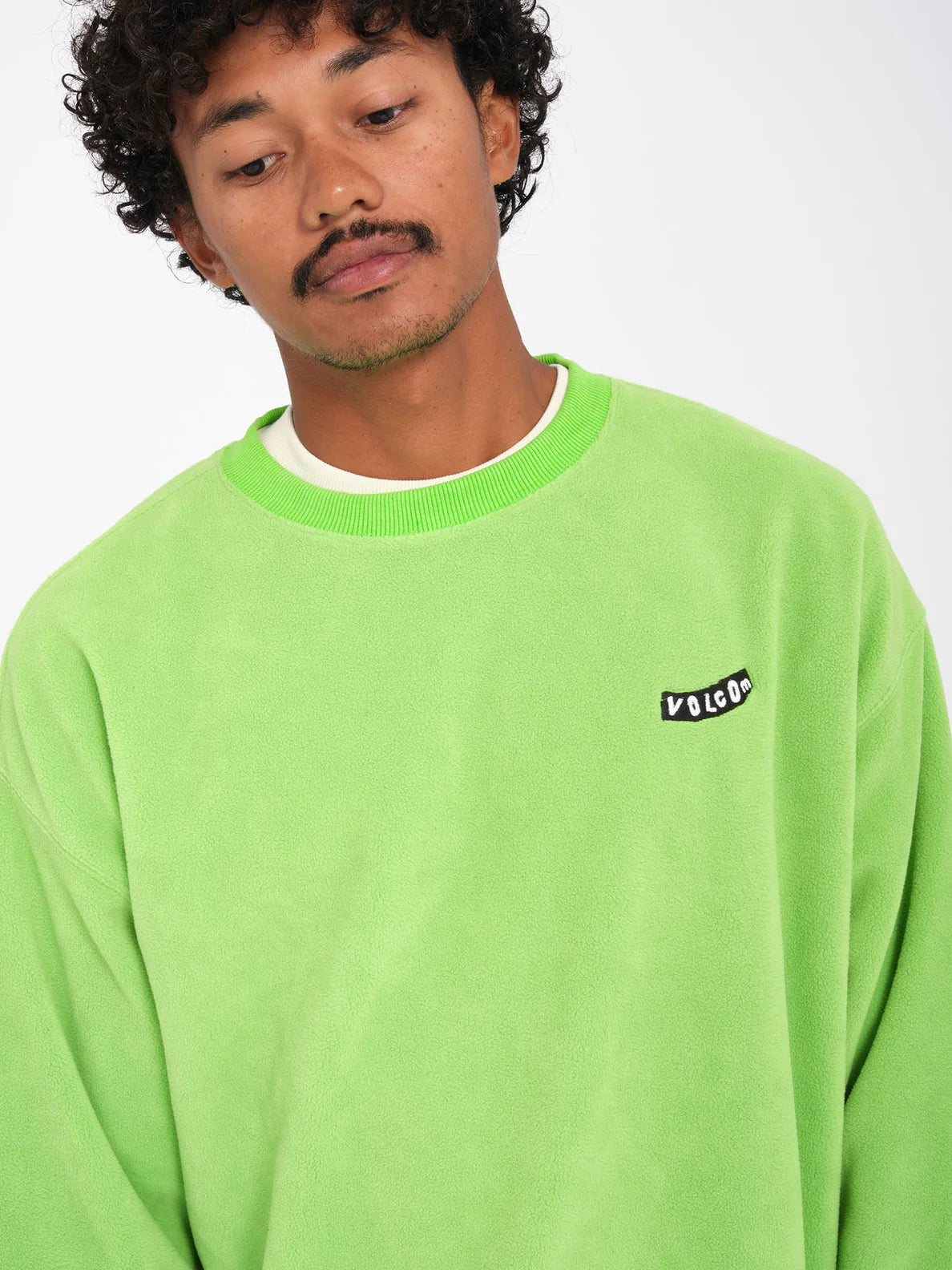 VOLCOM TOO KOOL CREW - Electric Green