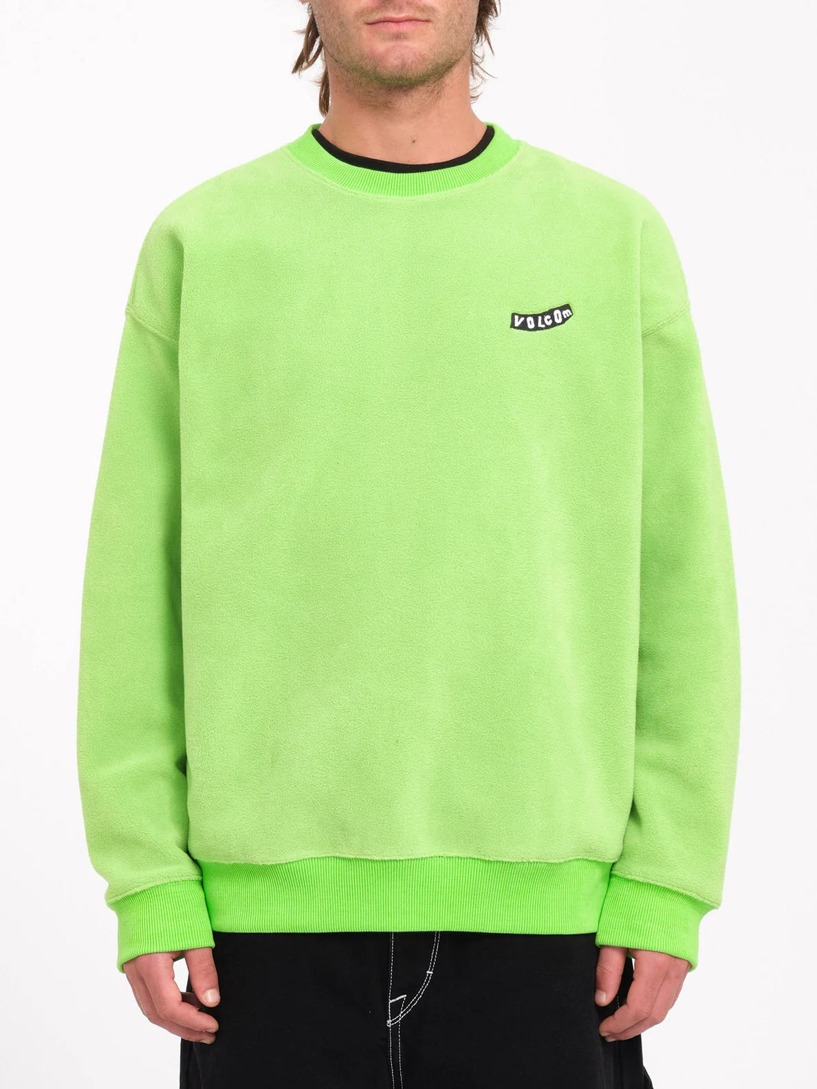 VOLCOM TOO KOOL CREW - Electric Green