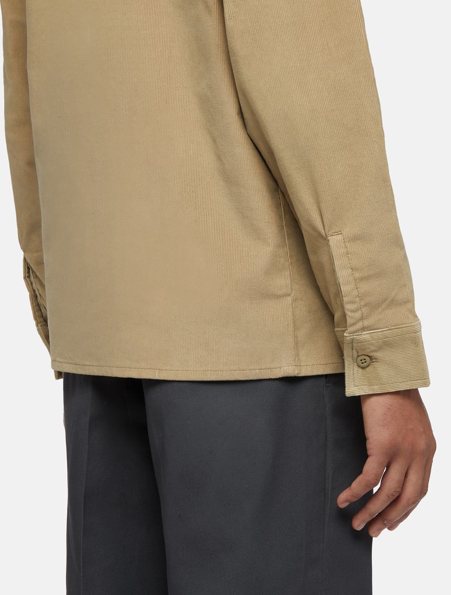 DICKIES CORDUROY L/S SHIRT - Khaki