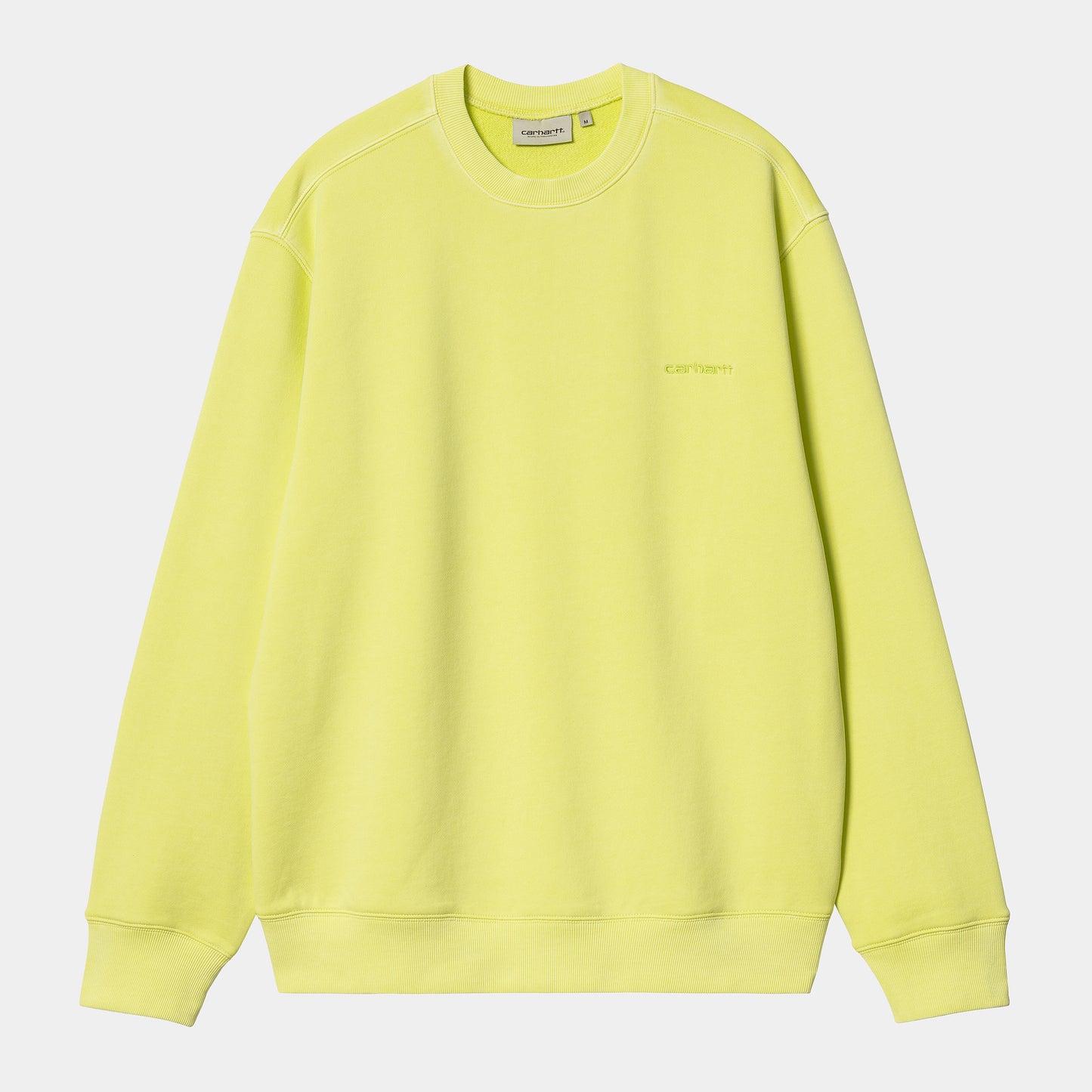 CARHARTT WIP Duster Script Sweatshirt - Artic Lime (garment dyed)