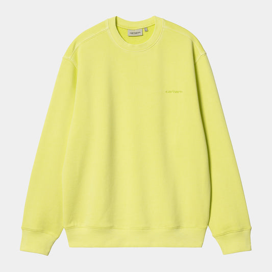 CARHARTT WIP Duster Script Sweatshirt - Artic Lime (garment dyed)