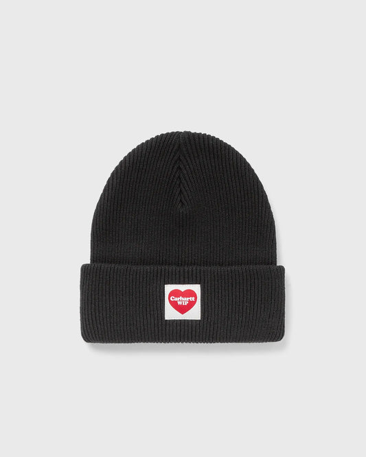 CARHARTT WIP HEART BEANIE - BLACK