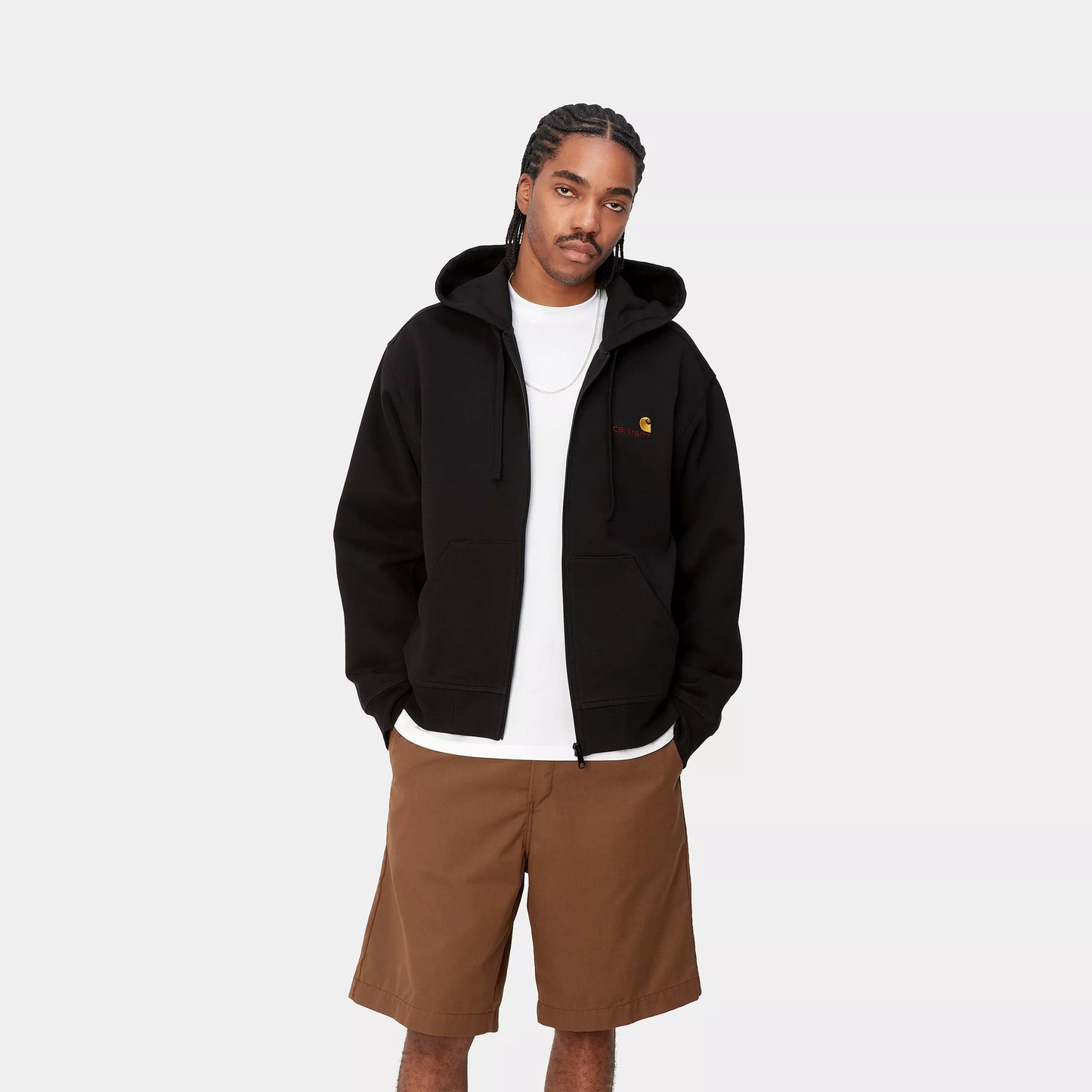 CARHARTT WIP Hooded American Script Jacket - Black