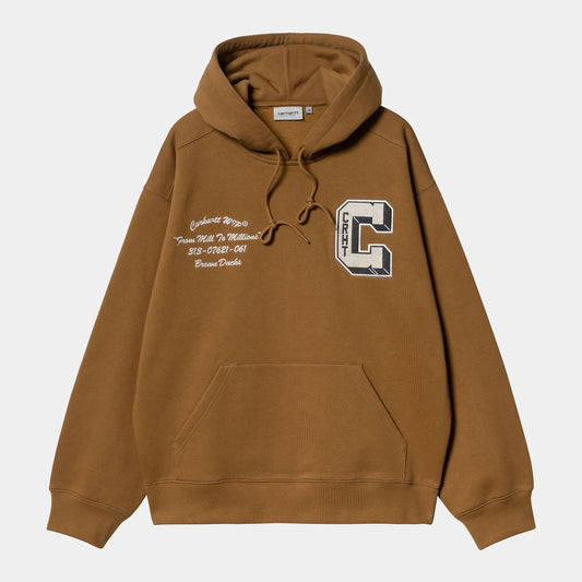 CARHARTT WIP Hooded Brown Ducks Sweatshirt - Hamilton Brown