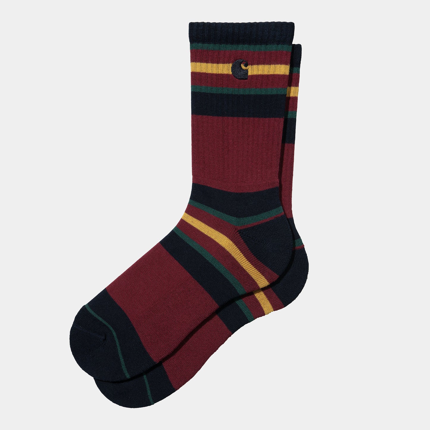 CARHARTT WIP OREGON SOCKS - Starco Stripe Bordeaux