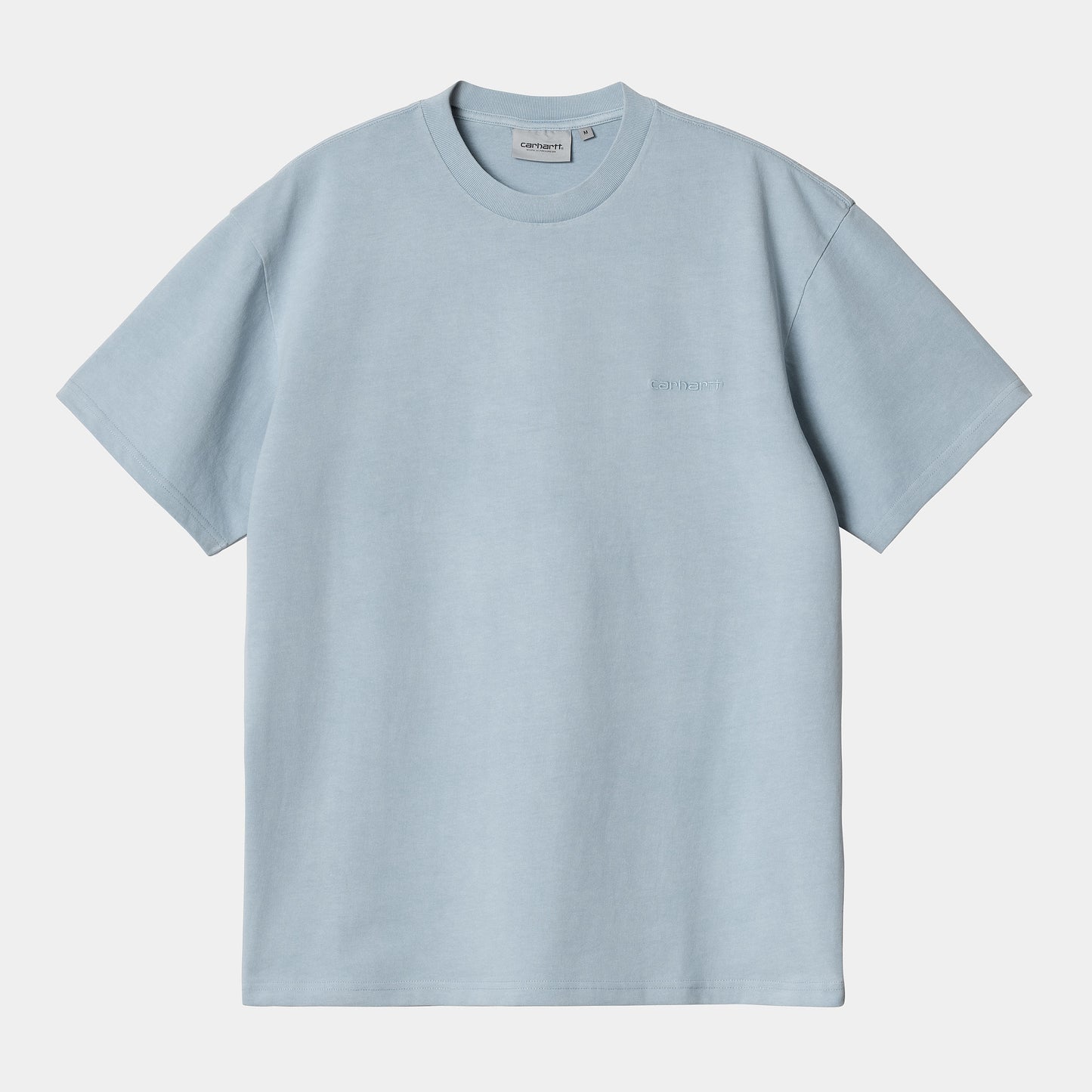 CARHARTT WIP S/S Duster Script T-Shirt - Misty Sky (garment dyed)