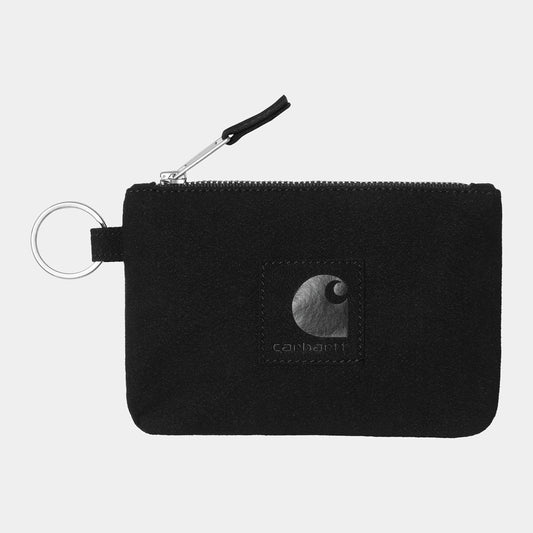 CARHARTT WIP Artificial Suede Zip Wallet - Black