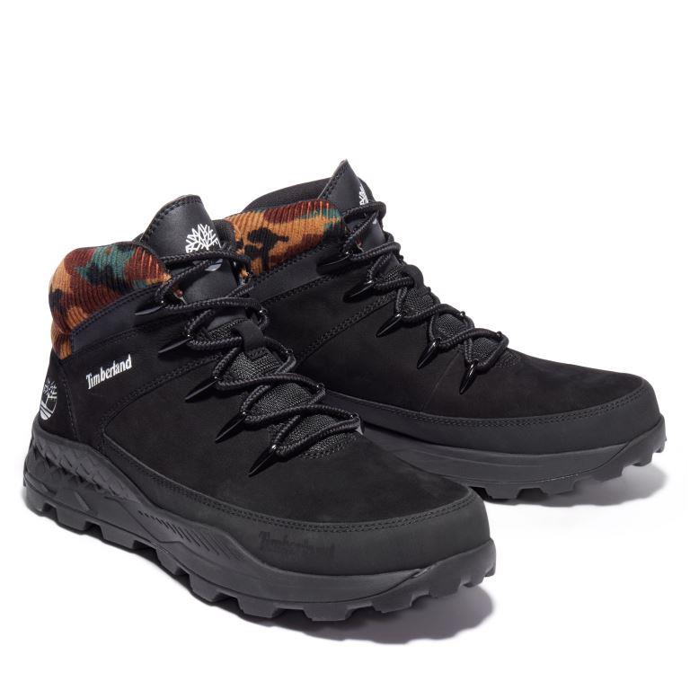 TIMBERLAND BROOKLYN MID HIKER BOOTS BLACK BLACK CAMO